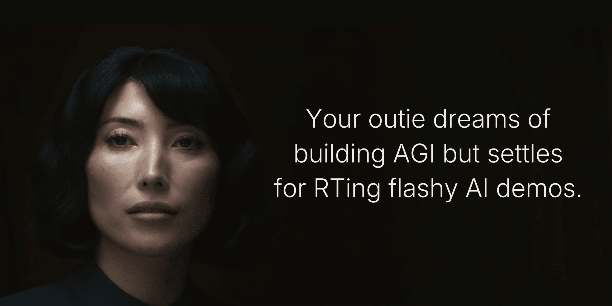 Your outie dreams of building AGI but settles for RTing flashy AI demos.